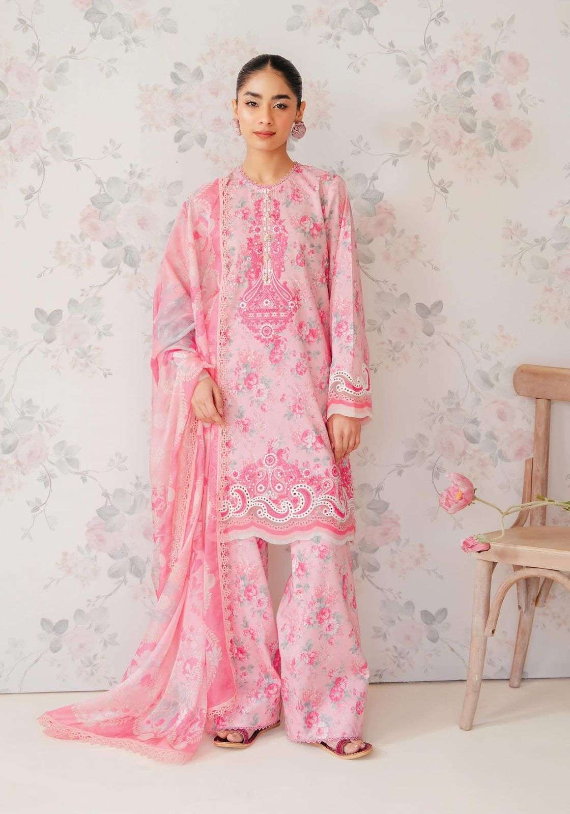 The Floral Charm Unstiched Lawn Collection by Afrozeh